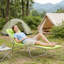 Chaise longue pliante Shelly, chaises de bronzage d'extérieur avec coussin, fauteuil de piscine à dossier inclinable, structure en acier et filet respirant-33309986-115636376