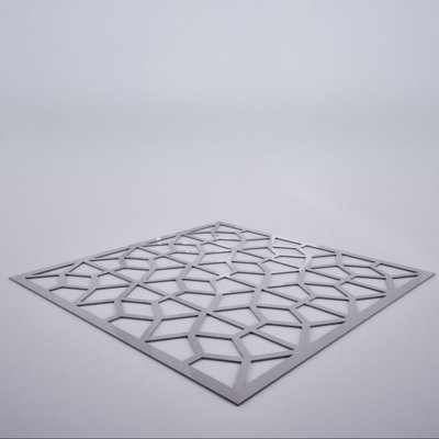 Panneaux muraux décoratifs en acrylique Akron, grand, l 23 3/8 po x H 23 3/8 po x T 1/8 po, gris