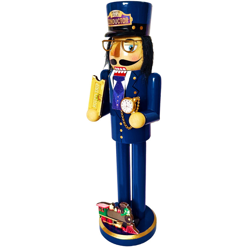 14” North Pole Conductor Nutcracker