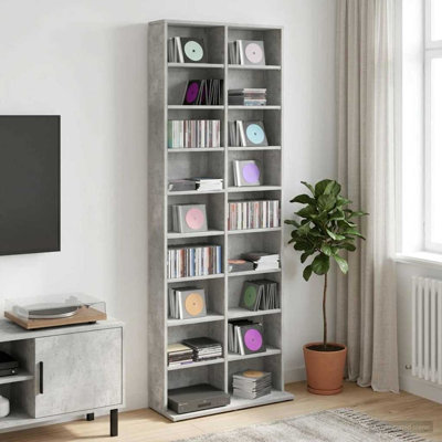 vidaXL CD Cabinet Engineered Wood Indoor Media Storage Unit Rack Bedroom Home