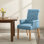 Amdad Tufted Upholstered Fabric Dining Chair with Arms