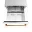 ZLINE Autograph Edition 24 In. Touchstone Refrigerator Drawer in Black Matte and Gold-676164420