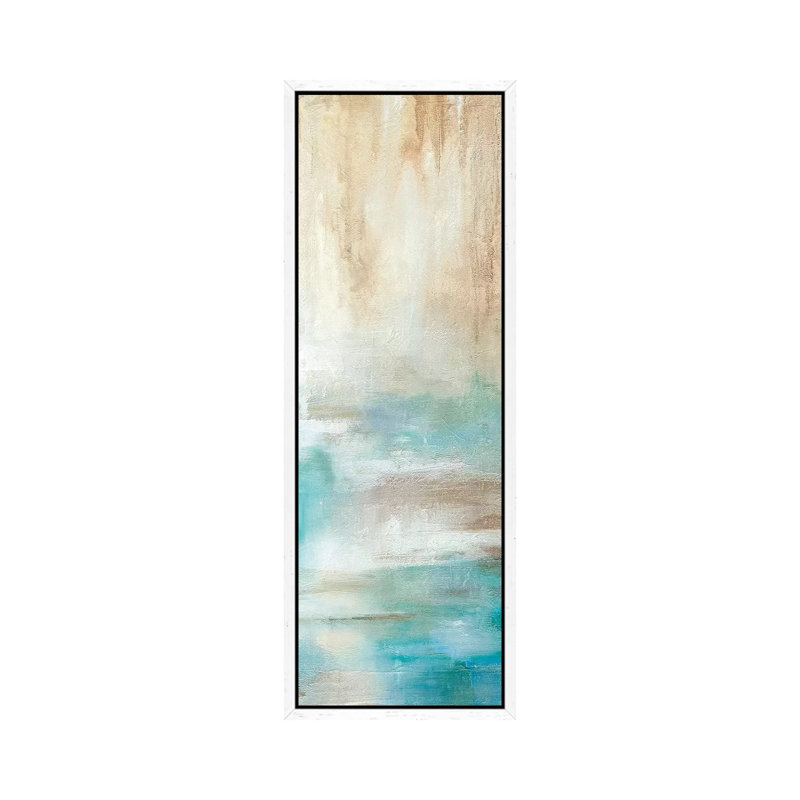 Sunny Smile - Print on Canvas, 30.48 cm H x 91.44 cm W, White Framed