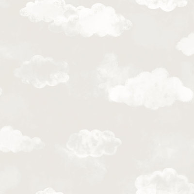 Rouleau de papier peint L 33 pi x l 21 po Tiny Tots 2 Billowing Clouds