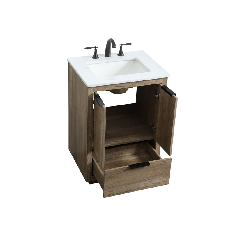 Ensemble de meuble-lavabo simple 24 po Broadlands, Chêne naturel