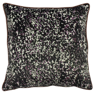 Mika Animal Print Rose/Green Square Throw Cushion