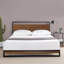 Gemma Low profile Metal Bed Frame with Bamboo Headboard-31714756