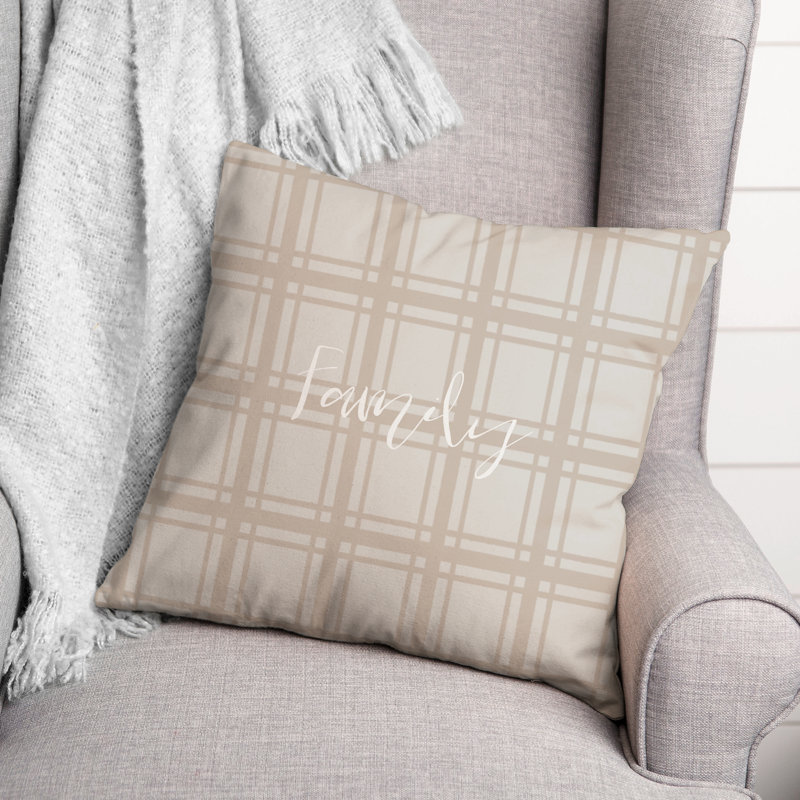 Housse et insert de coussin carré Family, 18 po x 18 po