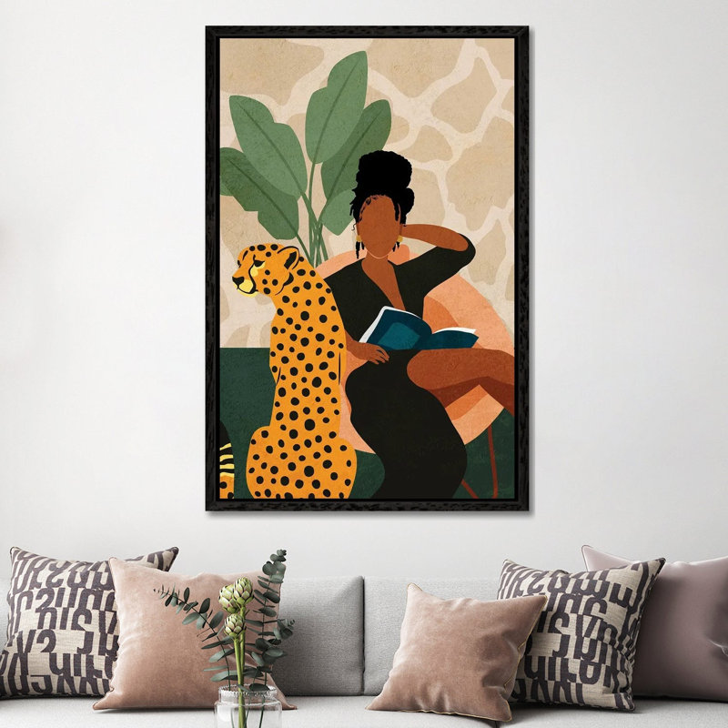 Stay Home No. 1 by Domonique Brown - Print on Canvas, Black Framed Canvas, 152.5 cm H x 101.5 cm W