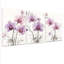 «Mauve Orchidée florale», reproduction d'art sur toile tendue sur toile (ensemble de 3)-903989345