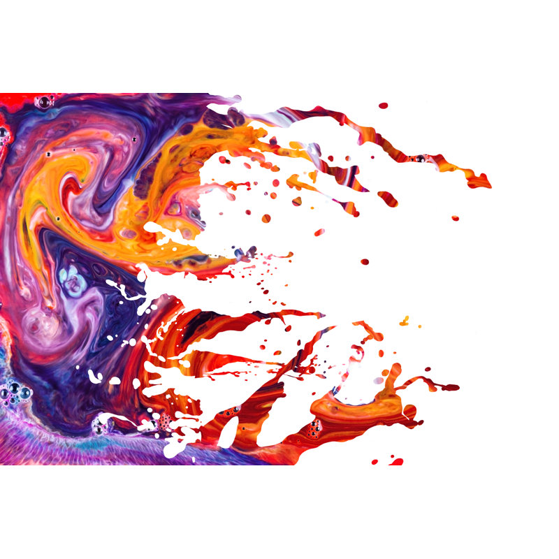 Abstract Acrylic Paint Splash Background by Avesun - Wrapped Canvas Painting, 30cm H x 46cm W x 3.8cm D