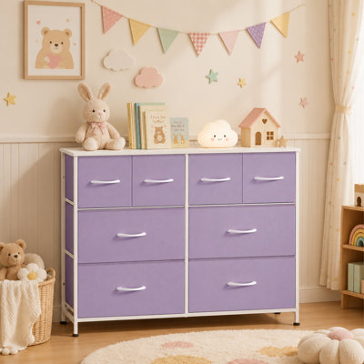 Commode double à 8 tiroirs pour chambre Aquetong, commode brune l 39,4 po avec structure robuste, commode de salon, placard, vestibule