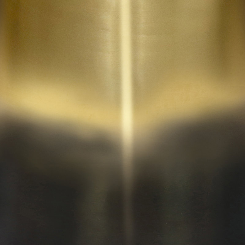 Ombre Black and Gold Metal Round Accent Table