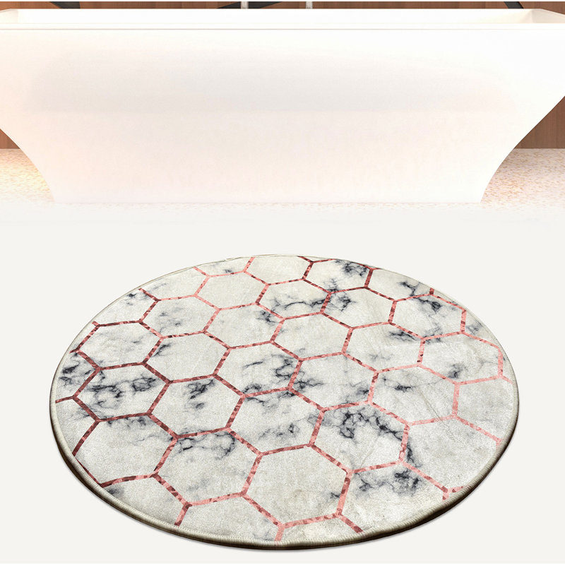 Arnone Round 100 cm x 100 cm Geometric Shaggy Area Rug