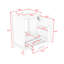 Meuble-lavabo compact compact avec lavabo en céramique, tiroir et organisateur double couche-375862599