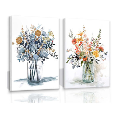 2 Piece Wrapped Canvas Wall Art