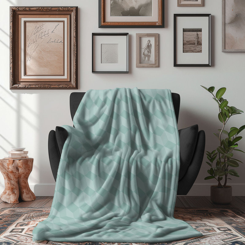 Mode rétro - couverture sherpa de qualité supérieure 1 pièce, Lit simple
