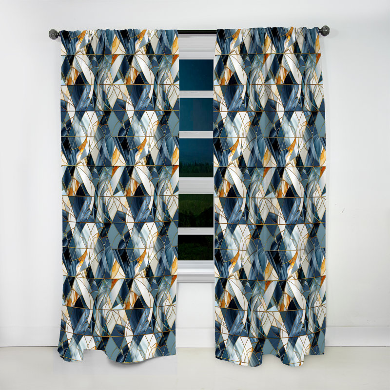 Enchanted Plaid Odyssey Marble Motif - rideau obscurcissant Marble Abstract, L 52 po x L 108 po