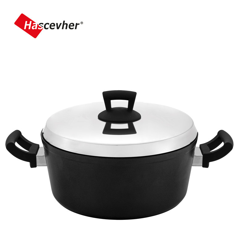 Marmite en aluminium avec couvercle YBM Home Hascevher, 4 pintes