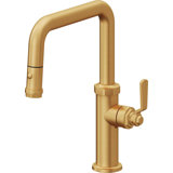 Pull-Down Kitchen Faucet With Button Sprayer - Quad Spout
