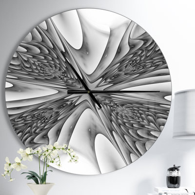Horloge murale moderne à forme fractale avec illusion de profondeur magique 3D
