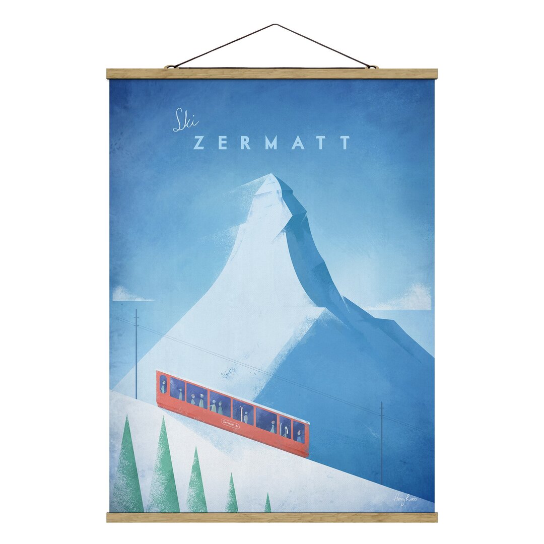 Stoffbild Travel Poster - Zermatt