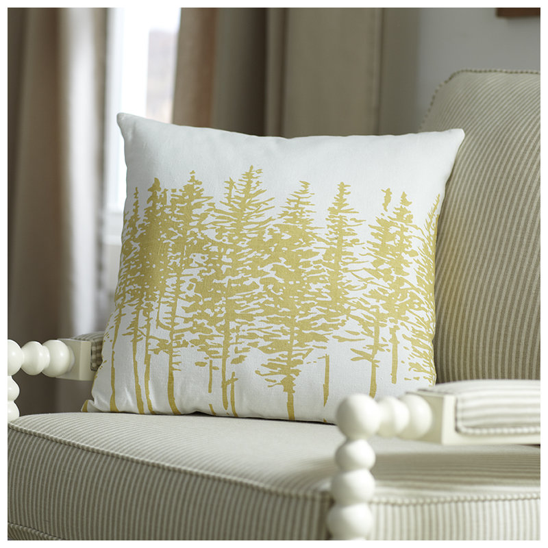  Cotton Throw Pillow Cover, Canary