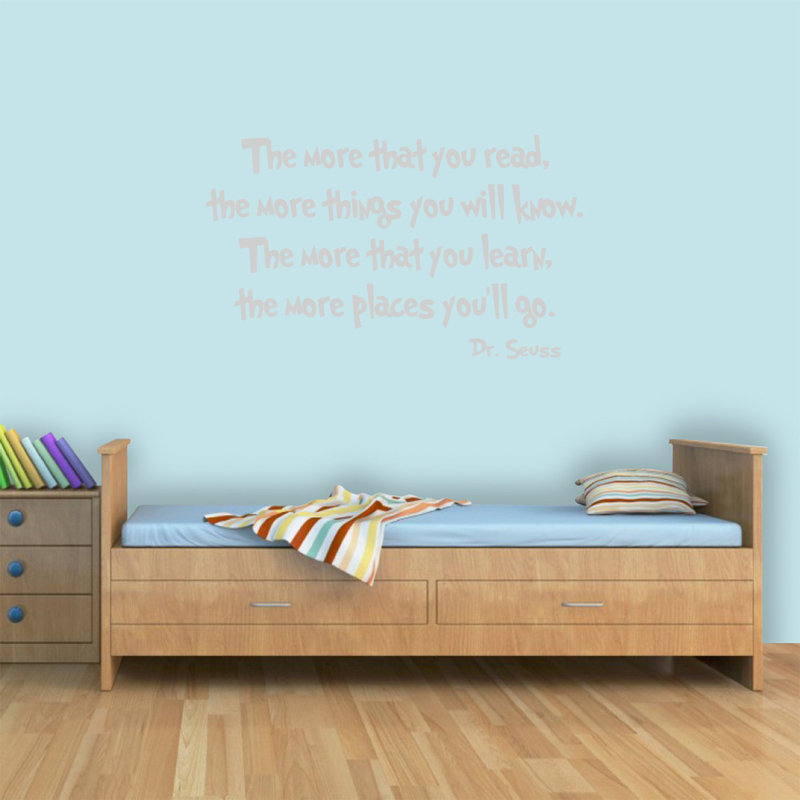 Adhésif décoratif « the more you read » more things you seuss, Argent