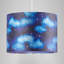 18 cm H Drum Cotton Lamp Shade ( Screw On ) in Blue
