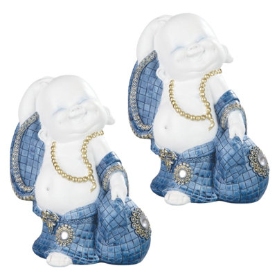 "Ensemble de 2 pièces" ICE ARMOUR 6,75 "H Moine Figurine Statue Sculpture Ornement Décoration Maison / Décoration de chambre et Idées cadeaux parfaites pour la pendaison de crémaillère, les Fêtes et les Anniversaires