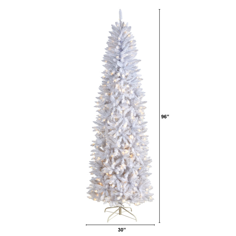 Lighted Artificial Christmas Tree, 8'