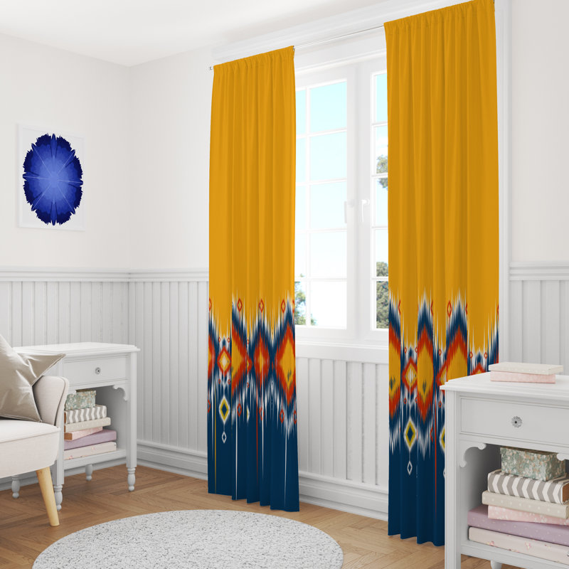 Polyester Semi Sheer Curtain Pair, 20" W x 52" L