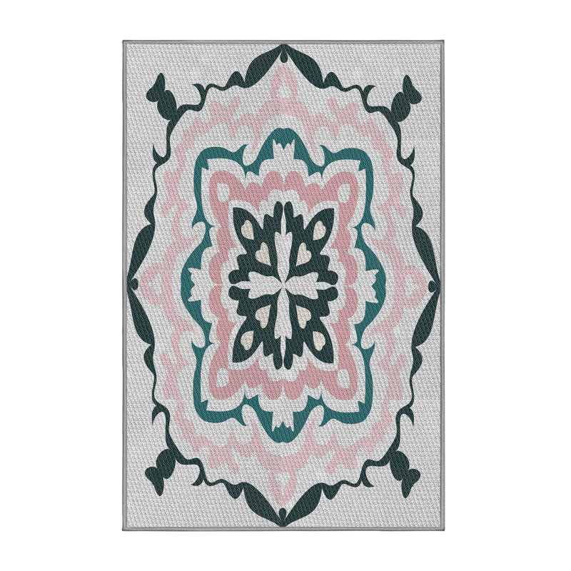 Tapis vert damassé, Rectangle 5 pi x 7 pi