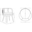 Chaise d'appoint en velours Kaya-91028814