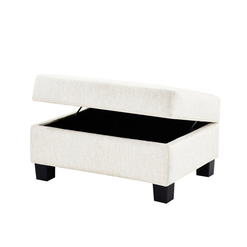 White U - Shaped 111.8" Chenille Sectional For Primary Living Space With Movable Storage , 6 Seats, Rolled Arms And Cushion Type Back Styling Seat Area, Comfortable Seating Experience