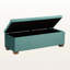 Banc de rangement en velours bleu sarcelle avec rangement H 15,35 po x l 46,06 po x P 16,73 po-1200178164