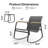 3-Piece Outdoor Rocking Patio Set with Solid Wood Armrests & Coffee Table-694425108