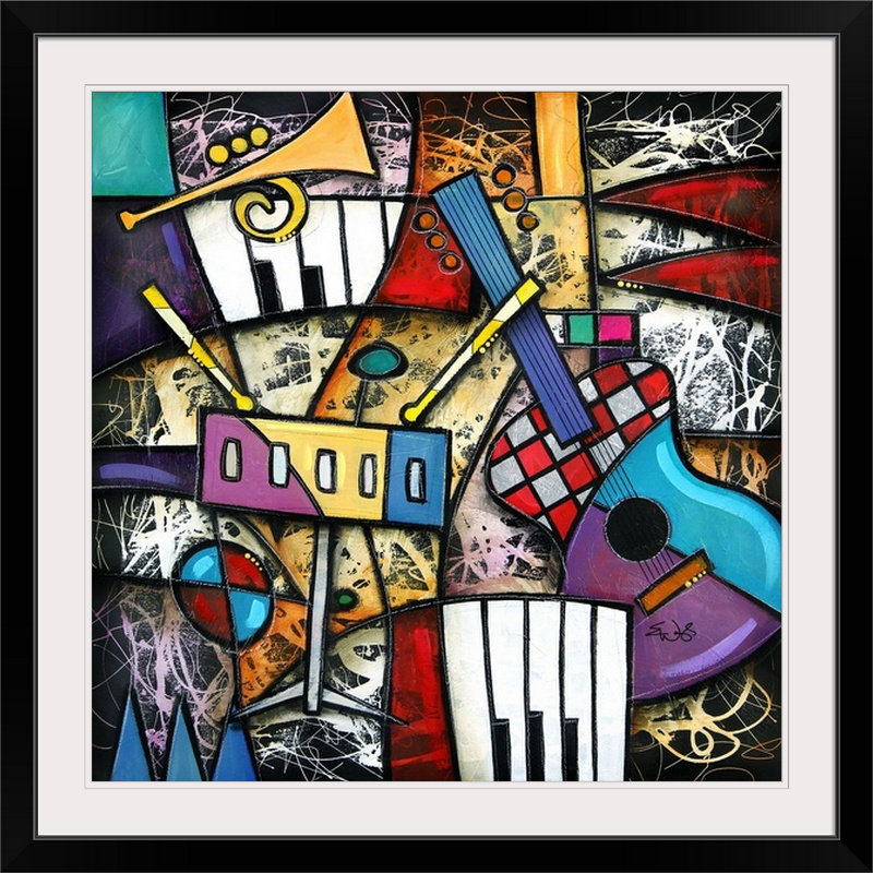 Impression sur toile Malveaux, H 32 po x l 32 po, Impression encadrée, Black