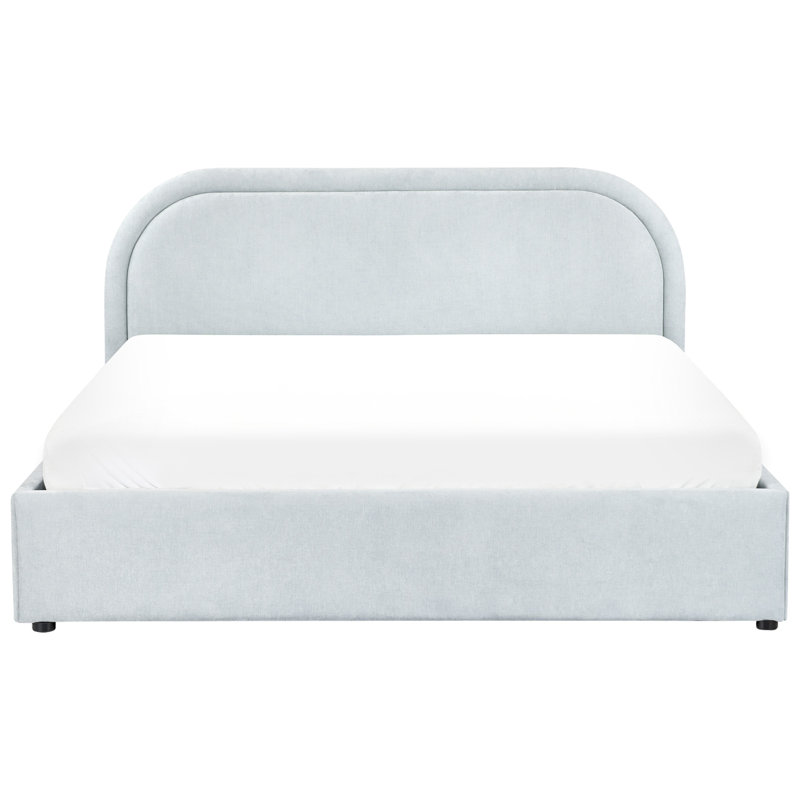 Bloye Upholstered Lift Up Storage Ottoman Bed, European Kingsize (160 x 200 cm), Blue