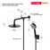 Derengge Shower Head Combo With 8 Inch Shower Head, 5 Function Handheld Showerhead