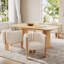 Ensemble de 4 chaises de salle à manger de style moderne avec structure en bois d'hévéa et tissu beige, capacité de 225 lb, pour la salle à manger et l'espace de vie-71330072-71330073-71330079