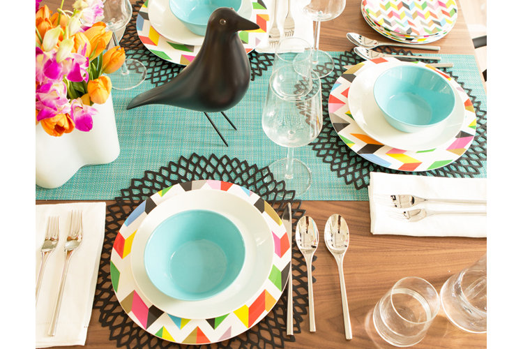 Colourful tablescape
