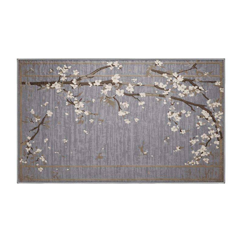 Tapis rose lavable à la machine, Rectangle 8 pi x 10 pi