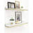Floating Shelves For Wall With Ledge,White And Gold Picture Ledg...