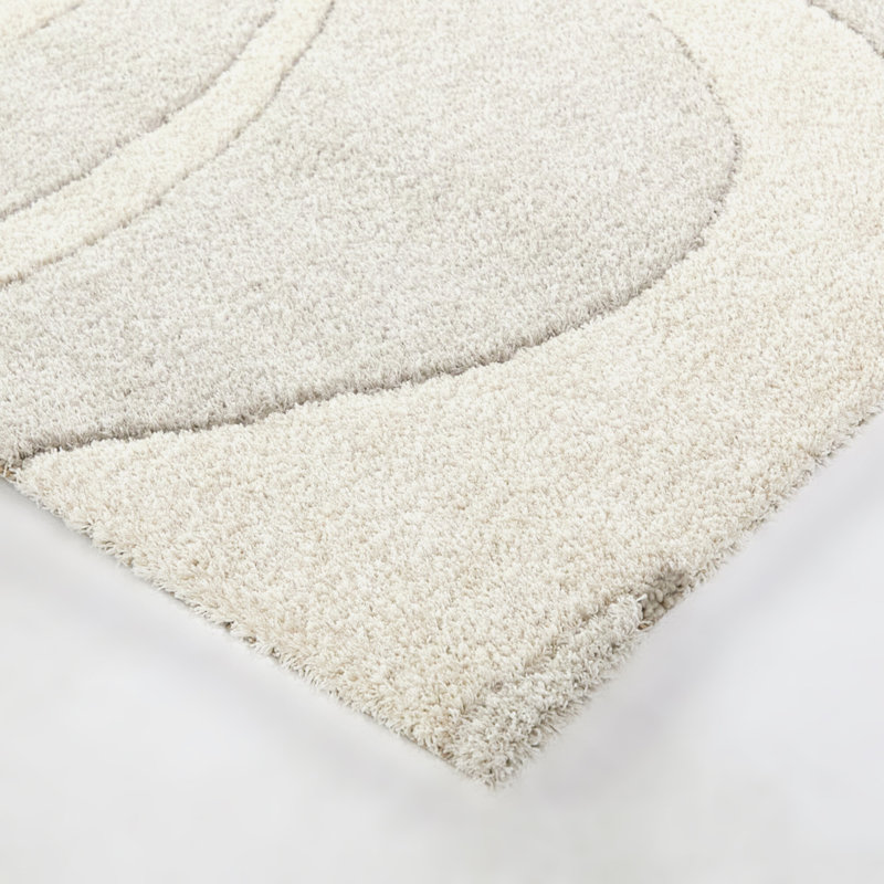 Rockmore Cream Abstract Striped Area Rug, Rectangle 7'10" x 10'