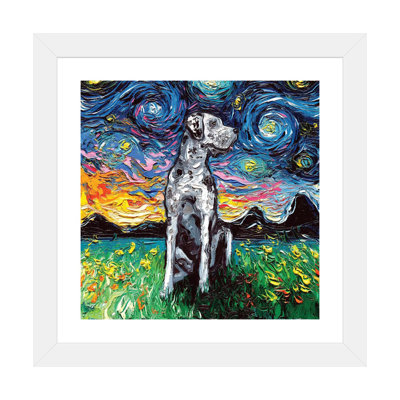 « Merle Great Dane Night » par aja Trèves, reproduction d’art