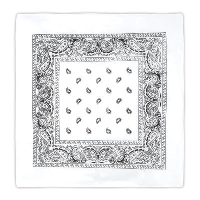 White Polyester Bandana, 22" x 22"