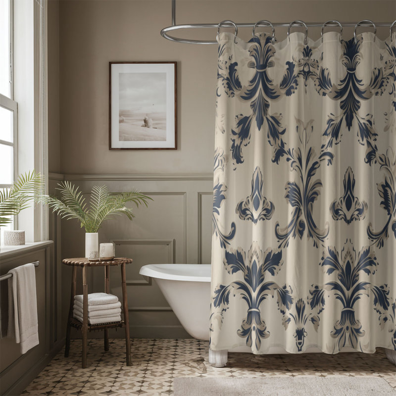Rideau de douche Timeless Damask - Premium, H 74 po x l 71 po