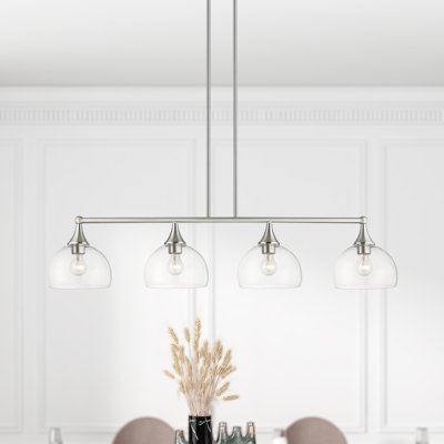 Lustre linéaire moderne à 4 lumières pour îlot de cuisine Gorsuch