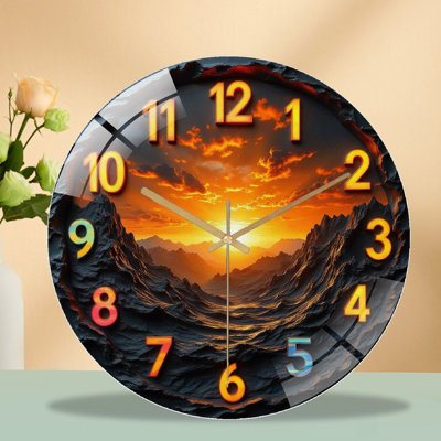 Horloge murale Sunset Mountain